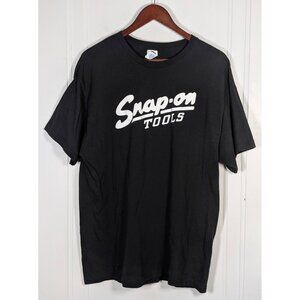 Snap-On Tools Vintage T-Shirt Size XL Black VTG Delta Tee Mechanic Work Wear Y2K